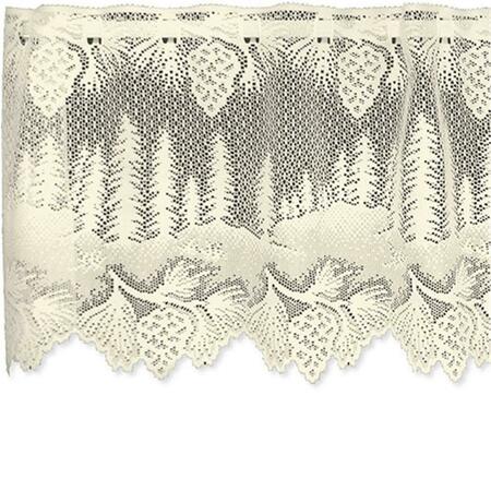 HERITAGE LACE 60 x 16 in. Pinecone Valance, White 6145W-6016